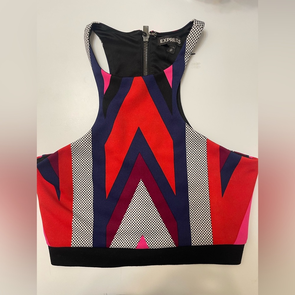Express Colorful Geometric Tank Top